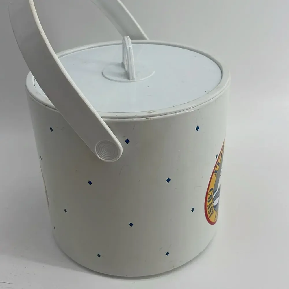 Vintage MCM Gulf Coast Yachting Club insulated barware handle ice bucket